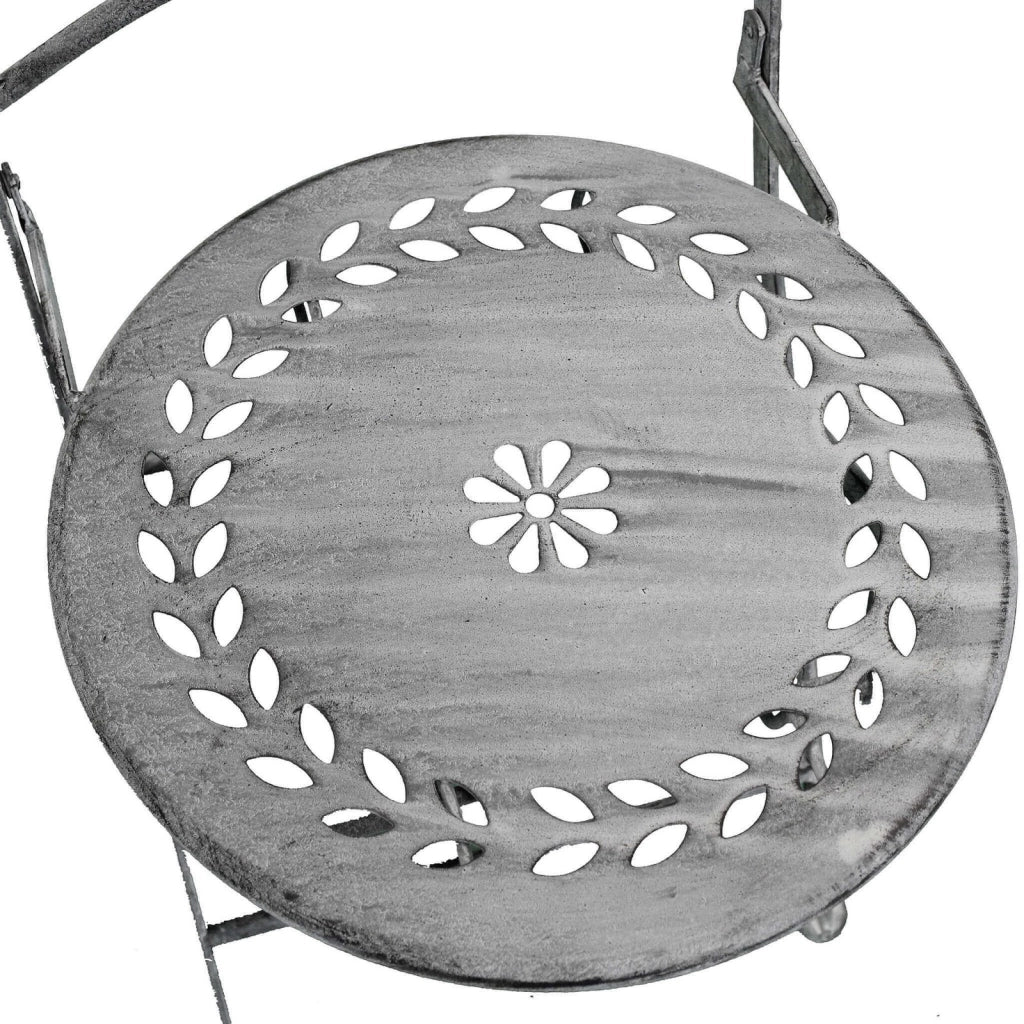 Set tavolino e due sedie bianco ossidato in Acciaio cm 62x62x73 - NARDI