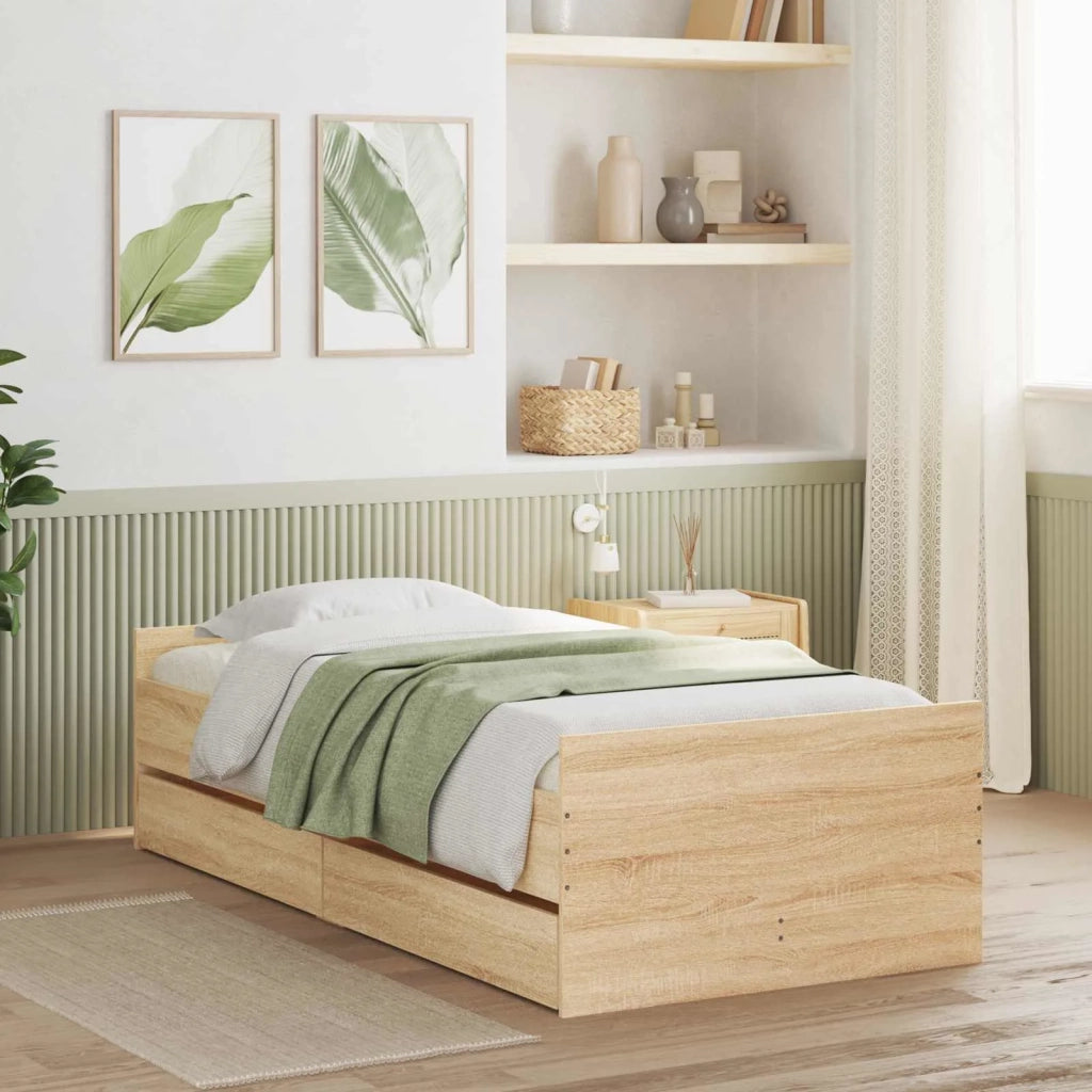 Telaio del letto con storage Rovere Sonoma 80 x 200 cm 3429622