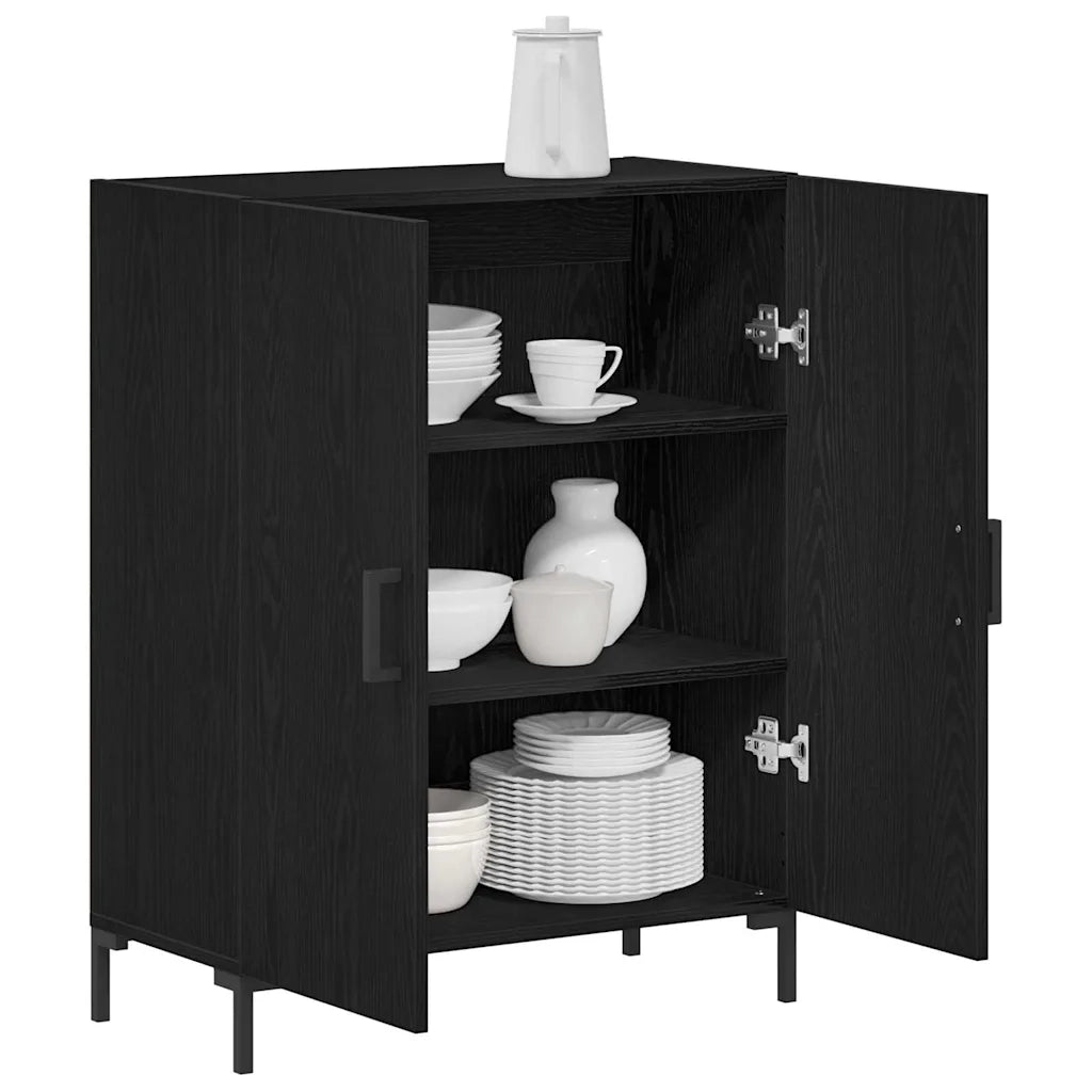 Credenza Rovere Nero 69,5 x 34 x 90 cm Legno ingegnerizzato 862874