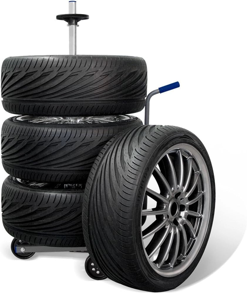 fahrbarer pneumatici titolare per 4 ruote completo – Cerchio Albero carrello cerchione titolare