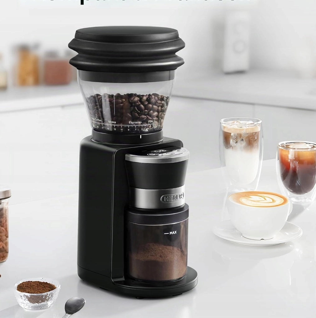 Macinacaffè Elettrico HiBREW G3 220W con Macine Coniche 40 mm; 34 Livelli e Tramoggia 210 g