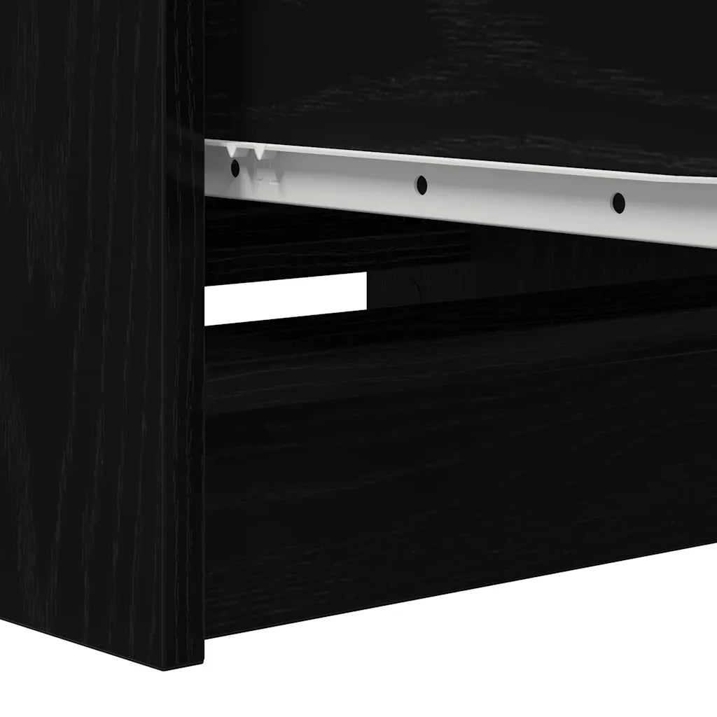 Credenza-Buffet-Armadio da cucina Rovere Nero 37,5x35x99 cm in Legno Multistrato