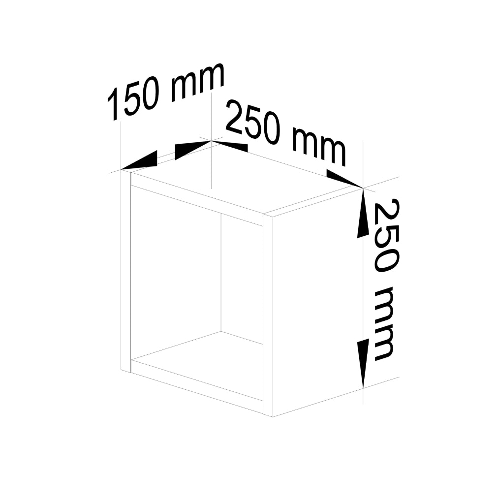 Mensola a muro AKORD K25 Wengé 25 cm 25x15x25 cm