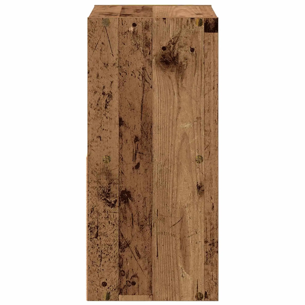 Comodino con cassetto 2 pcs Legno vecchio 35 x 32 x 68,5 cm