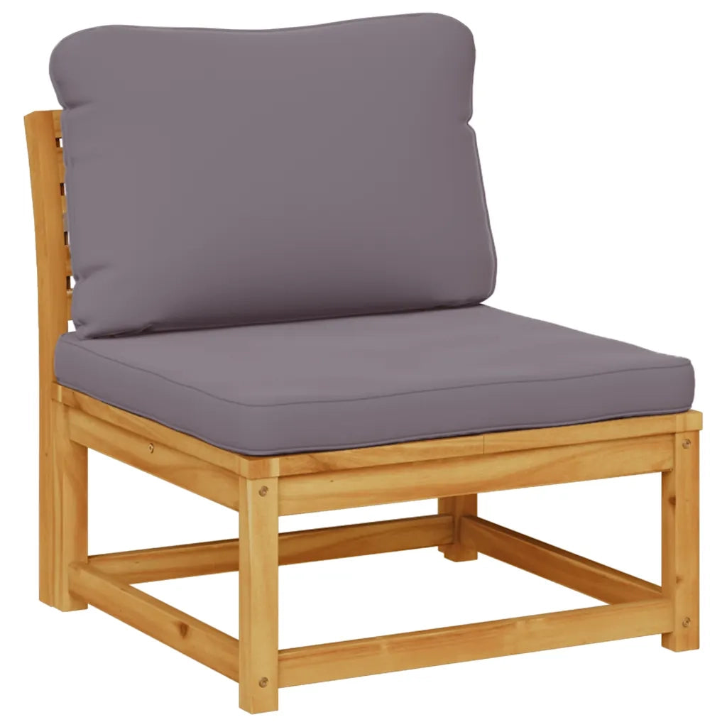 Divano da Giardino con Cuscini-Sofa da Giardino-Divano da esterno in Legno Massello Acacia 767062