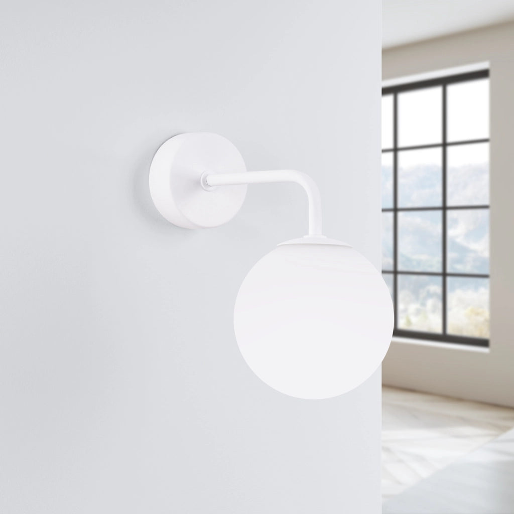 Applique bianca sfera vetro 1xG9 8W Kosmos PureLume