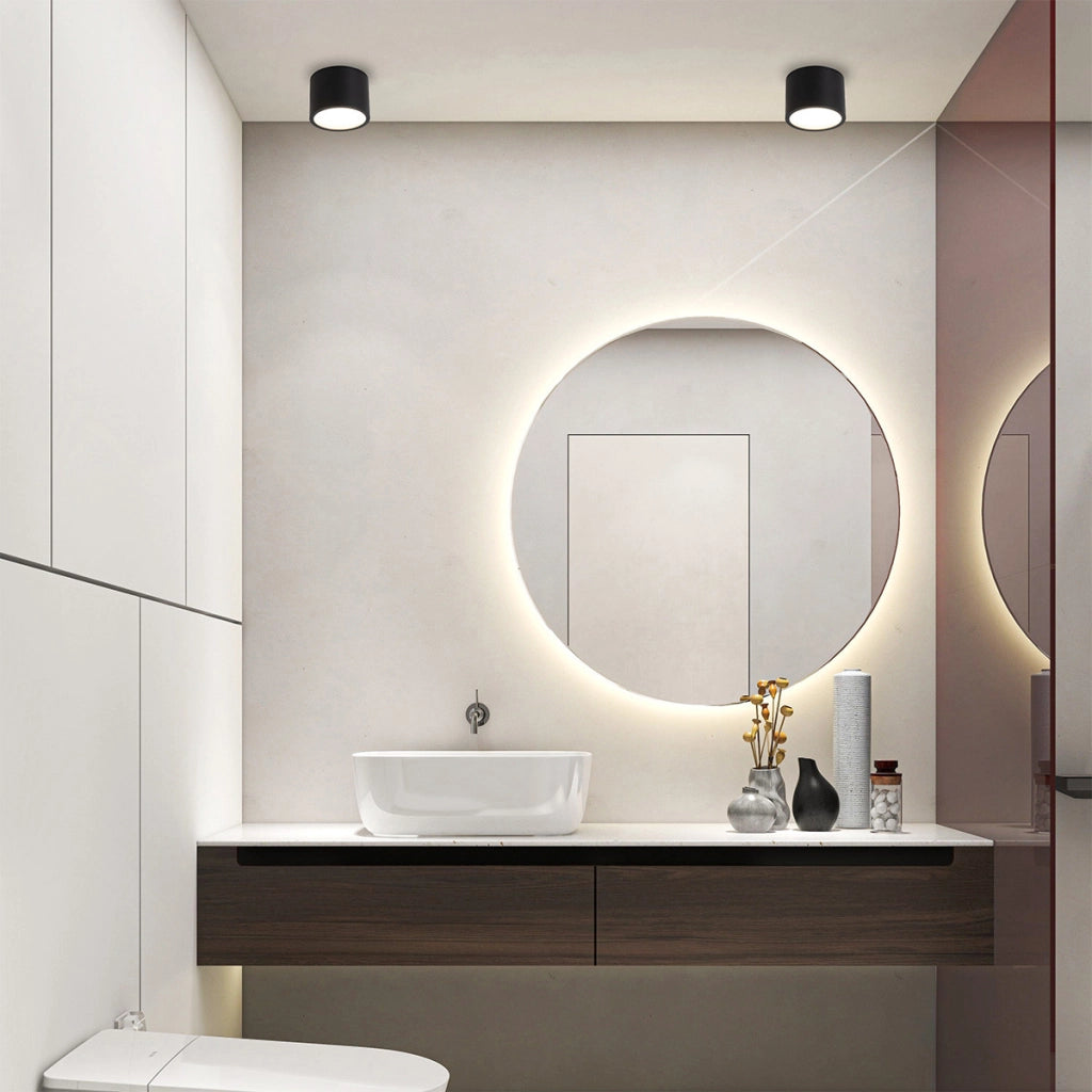 Spot soffitto moderno nero Ø8,2cm IP65 GX53 Kendal