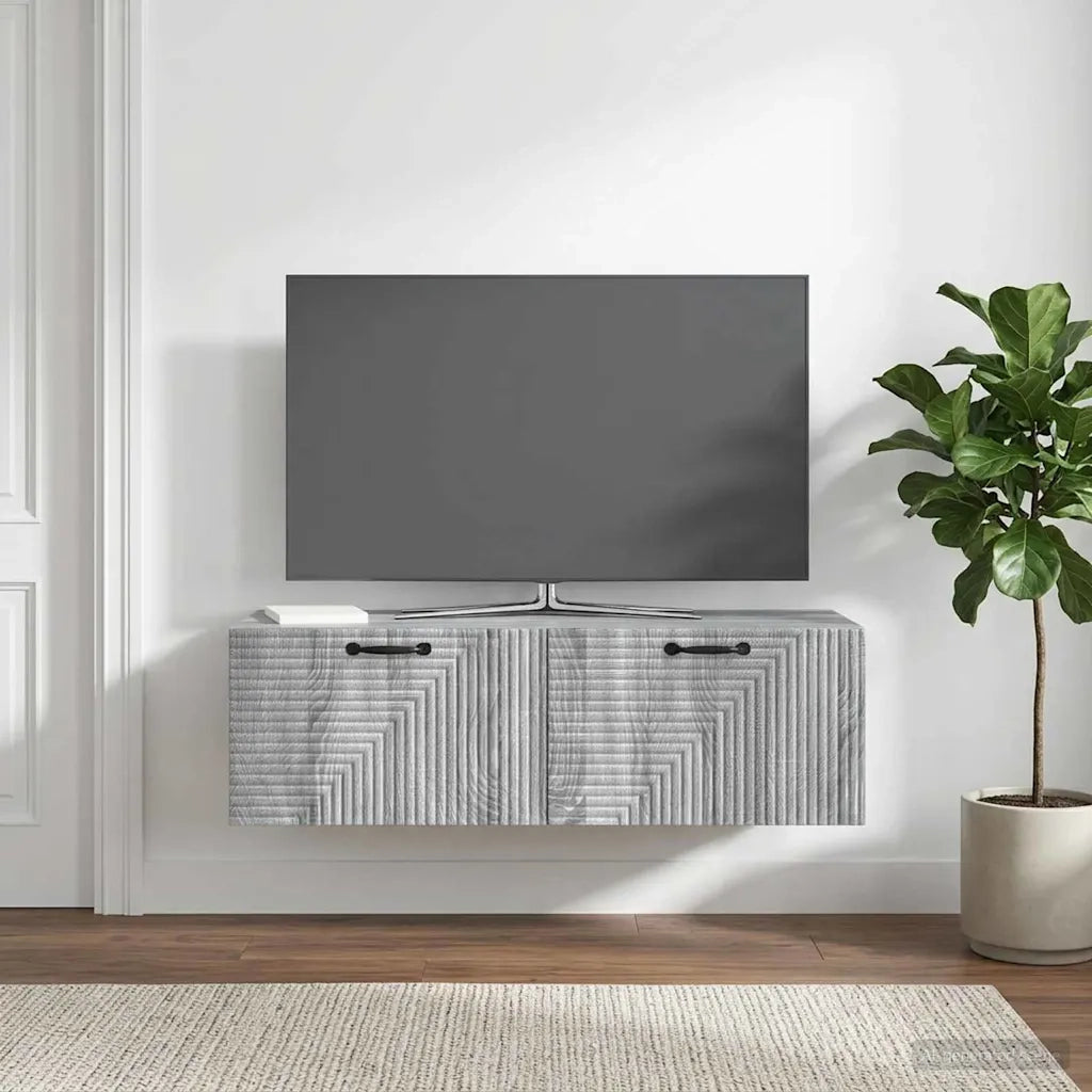 Mobile Porta TV da Muro 98 x 41 x 30 cm Grigio Sonoma 898701
