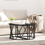 Tavolino da caffÃ¨  Nero Rovere 80x80x42 cm in legno ingegnerizzato