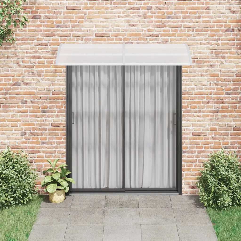 Pensilina per Porta Grigia e Trasparente 200x75 cm in PC CFW2119126