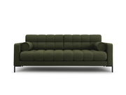 Cosmopolitan Design - Divano "Bali" 3 posti in tessuto strutturato verde 