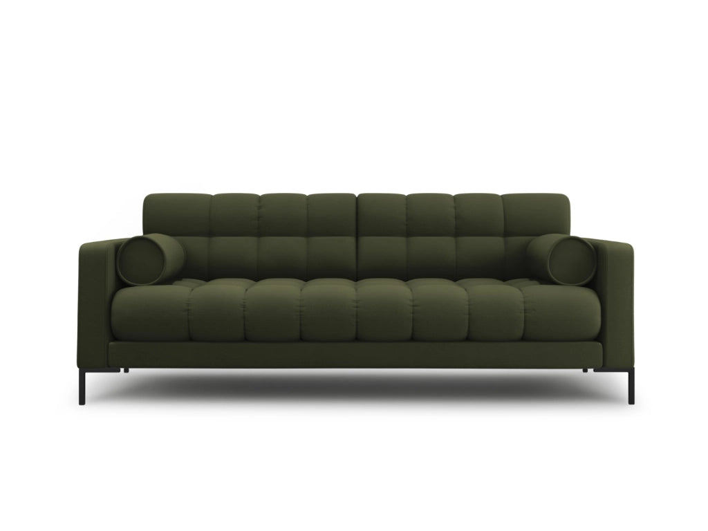 Cosmopolitan Design - Divano "Bali" 3 posti in tessuto strutturato verde 
