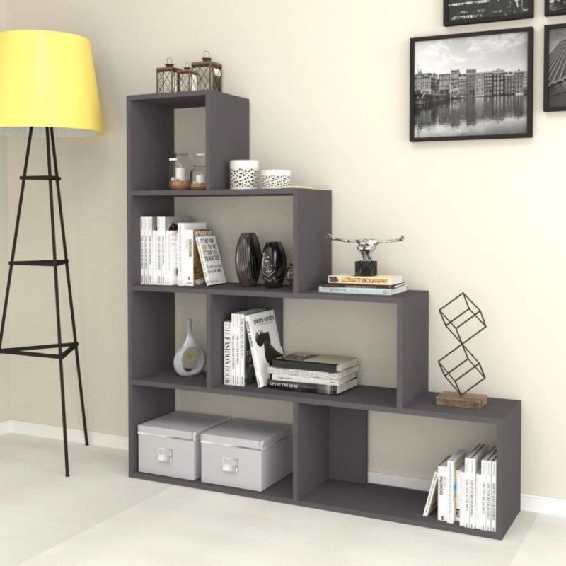Libreria a scala Alis Cemento 145x29xh.145 cm