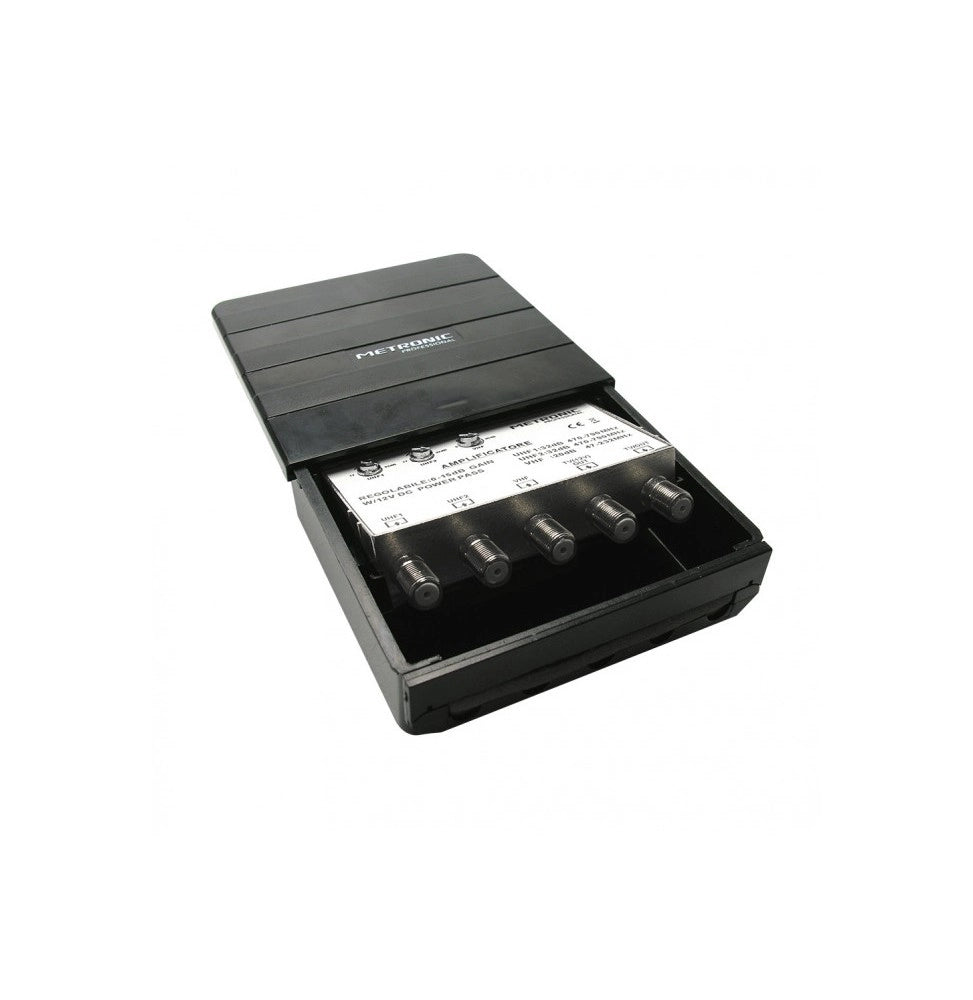AMPLIFICATORE LTE DA ESTERNO 3 IN (UHF-UHF-VHF) - 2 OUT TV (1=12V)