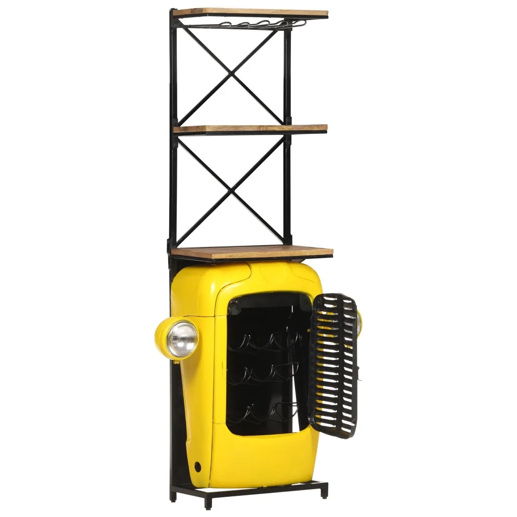 Cantinetta per Vini a Trattore Bianca 49x31x172 cm Mango Grezzo 320488