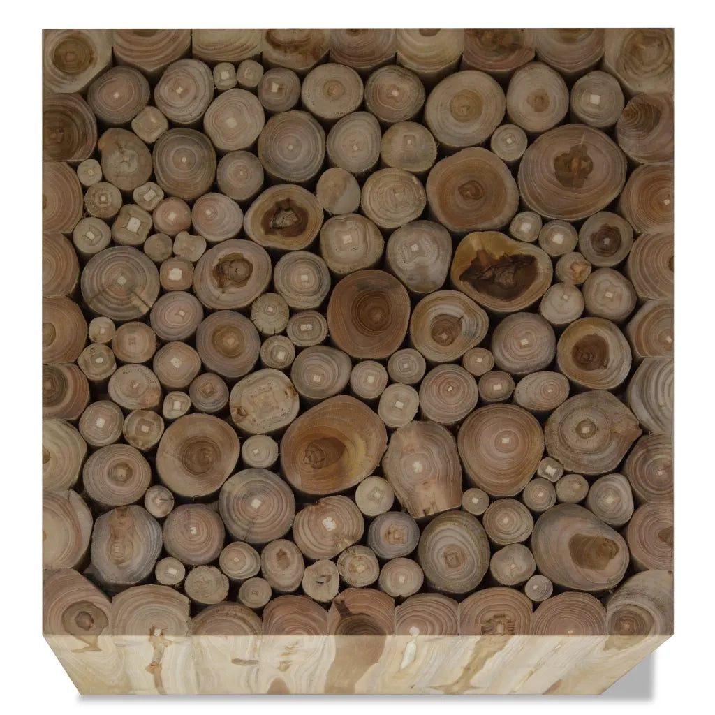 Tavolino da CaffÃ¨ in Autentico Legno di Teak 50x50x35 cm