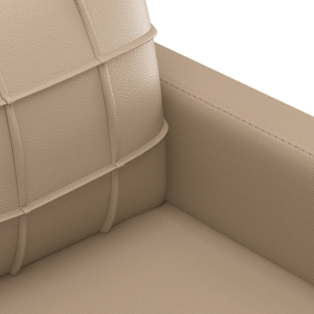 Divano a 2 Posti-Sofa 2 Posti Cappuccino 140 cm in Similpelle 717914