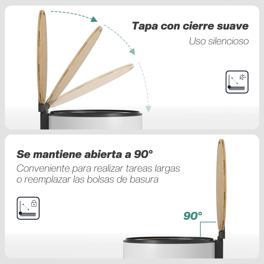 Cestino per Rifiuti con Pedale 30L ¨C Minimal ¨C Bianco