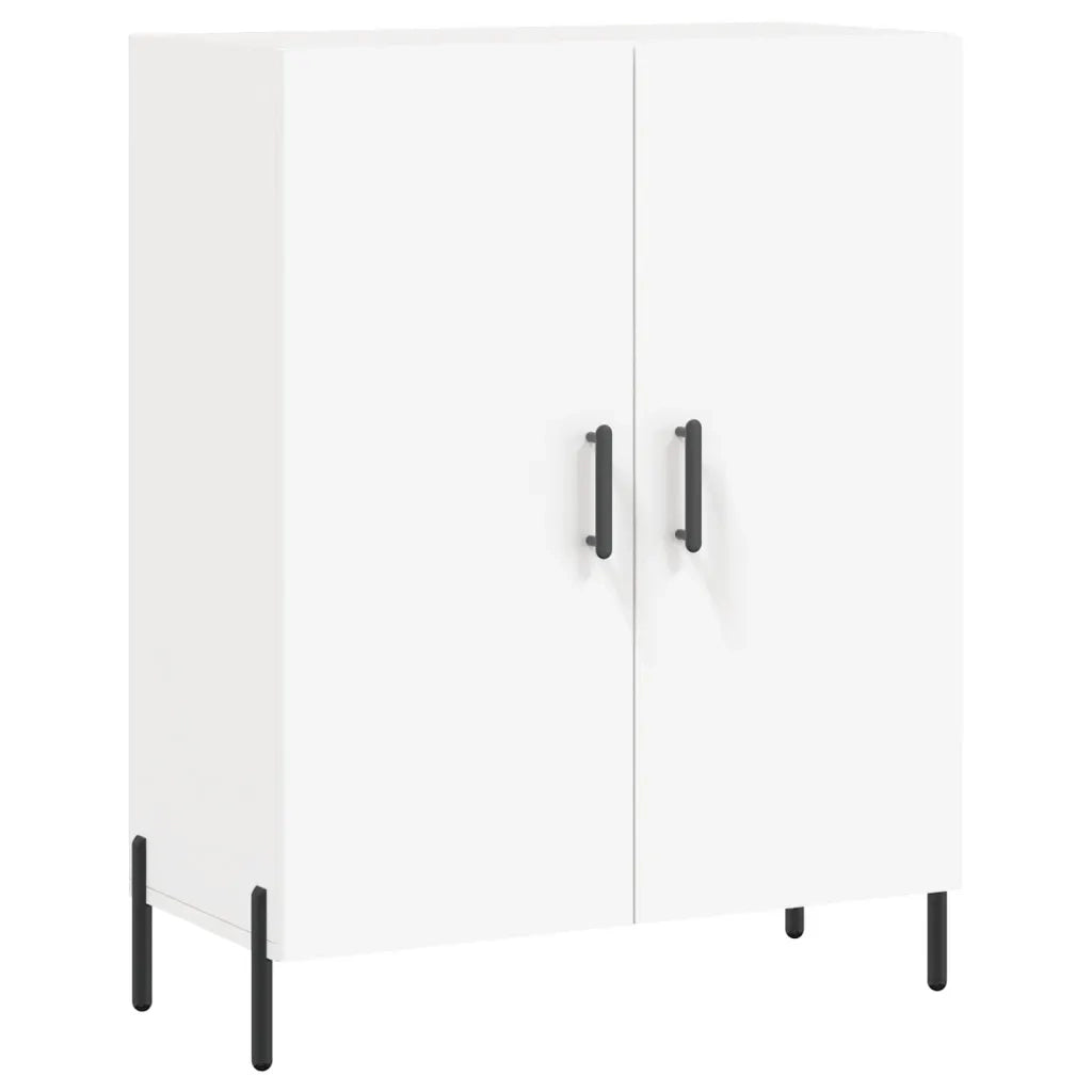 Credenza-Buffet-Armadio da cucina Bianca 69,5x34x180 cm in Legno Multistrato 562626