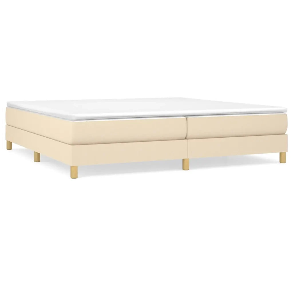 Struttura Letto a Rete a Molle Crema 200x200 cm in Tessuto 3120643