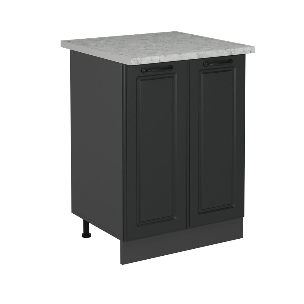 Mobiletto base cucina R-Line Antracite rustico/Antracite 60 cm PL Marmo Vicco