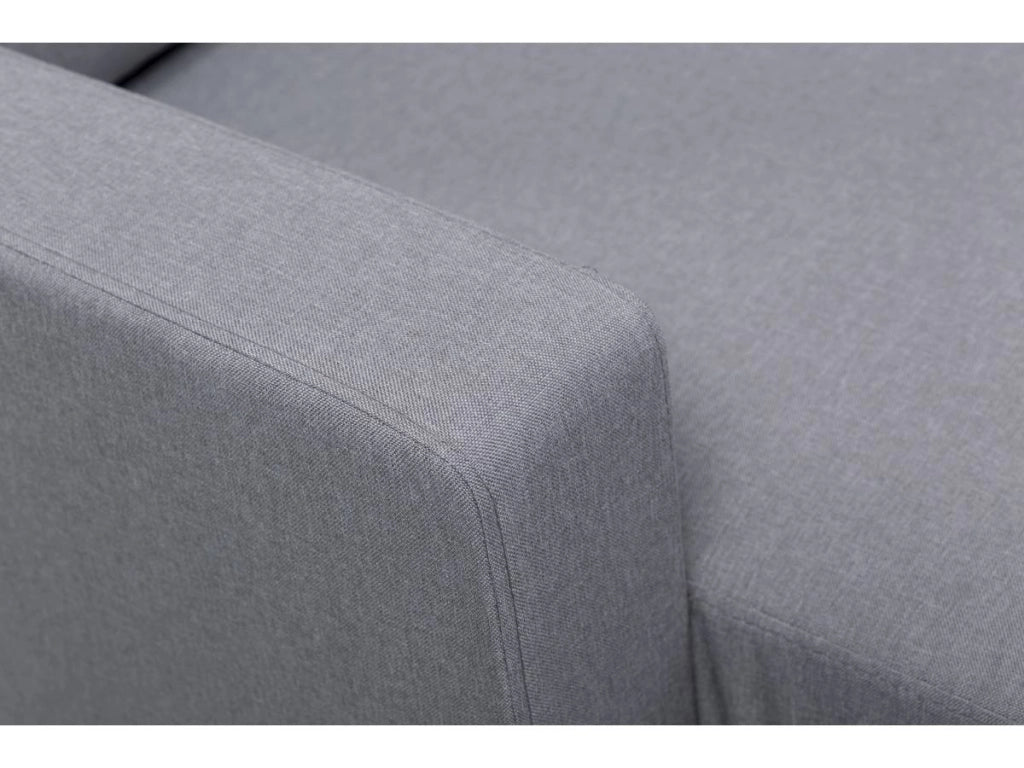 Divano angolare reversibile in tessuto "Gabby" - 3 posti - Grigio chiaro