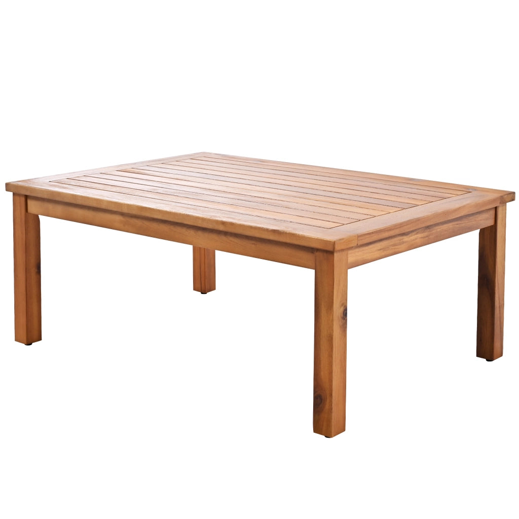 Set Divano da Giardino 3 Pezzi con Tavolo ¨C MINIMAL ¨C Polyrattan e Acacia, Grigio