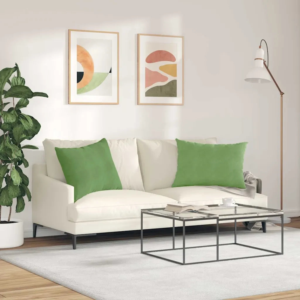 Cuscini da Divano 2 pcs Verde chiaro 70 x 50 cm
