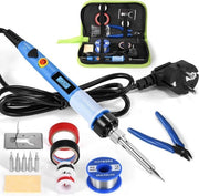 Soldeerbout LCD con schermo 80W - Temperatura regolabile - Soldeer set professionale - 200~450 ℃ - Interruttore ON/OFF - 5 punte di soldeerbout
