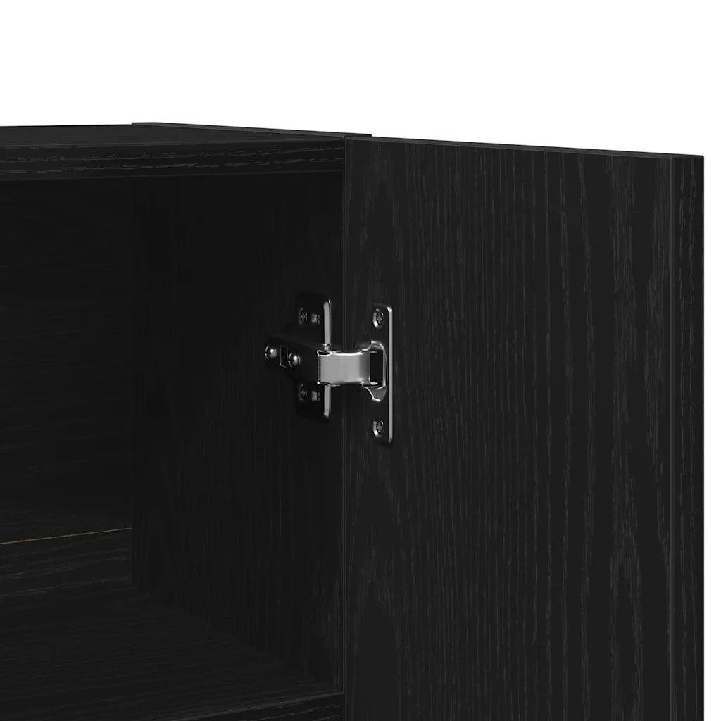 Mobile per Lavatrice Rovere Nero 70,5x25,5x90 cm CFW5243655