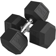 Manubri 2x20 kg con Impugnatura Antiscivolo ¨C zephmum ¨C Nero, Metallo