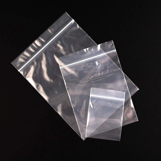 Confezione di 300 sacchetti in plastica trasparenti con chiusura a ritaglio, impermeabili, con chiusura a grip - 3 dimensioni (4x6 cm, 7x10 cm, 9x13 cm) - borse di stoccaggio