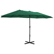 Ombrellone da Esterni-Ombrello da giardino con Palo in Alluminio 460x270 cm Verde