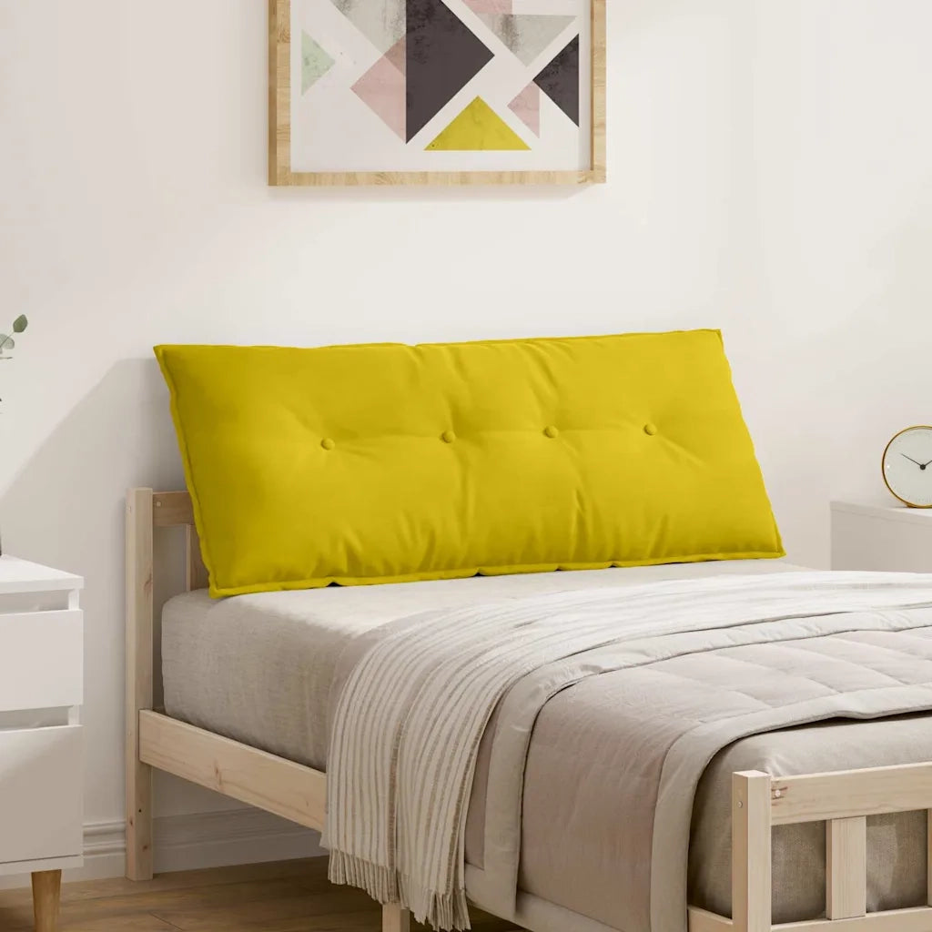 Cuscino per Schiena Giallo 120 x 50 cm Tessuto in Cords