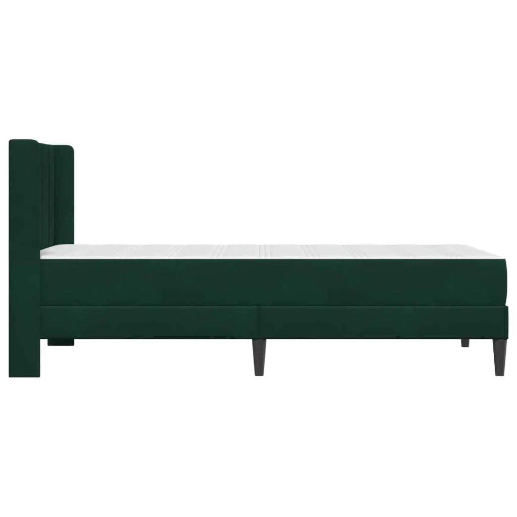 Struttura letto con materasso Verde Scuro 100 x 200 cm Velluto 3414845