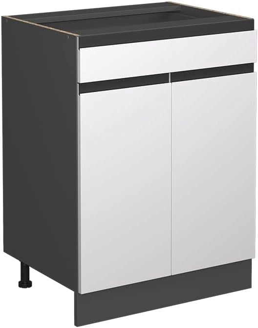 Frontale cucina R-Line, Bianco, 59.2 x 70.8 cm frontale del mobile per mobile base con cassetti