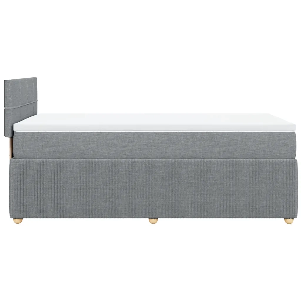 Giroletto a Molle con Materasso Grigio Chiaro 90x190 cm Tessuto 3287311