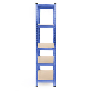 Scaffale per carichi pesanti blu 100x60x204cm Scaffale a incastro 5 ripiani 200kg/piano