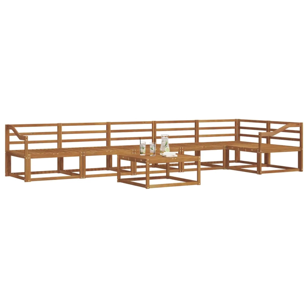 Set di divani da esterno 7 pcs Naturale 3367697