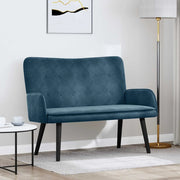 Sofa a Due Posti Blu 115 x 61 x 87 cm Velluto 42028921