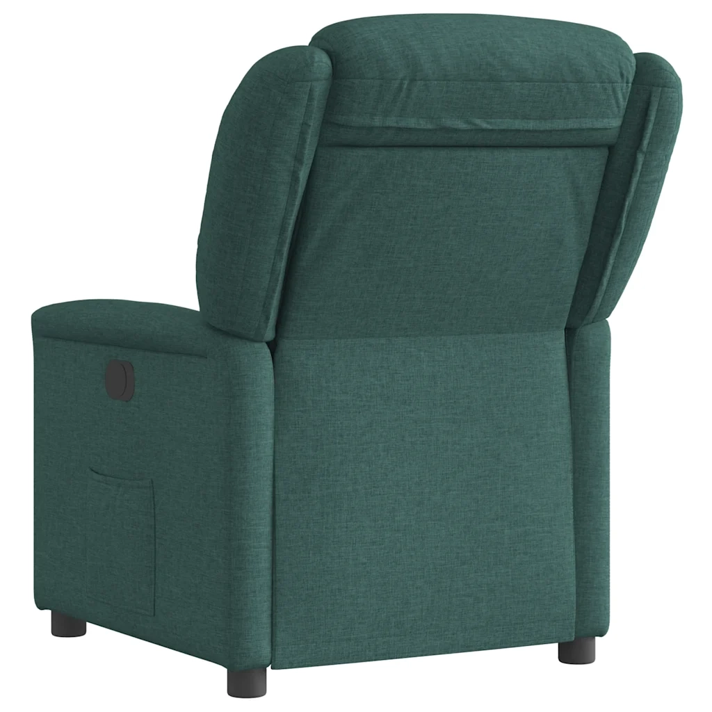 Poltrona Elettrica Reclinabile-Divano Sedia Verde Scuro in Tessuto 532744