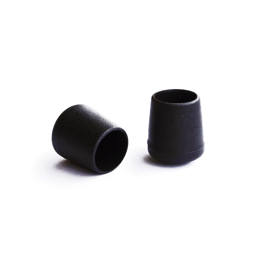 Puntali esterni tondi neri Ã˜ 28 mm. 4 pz.
