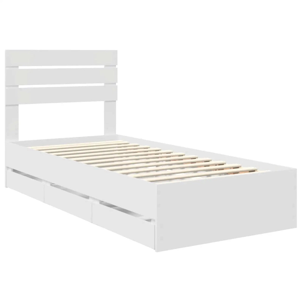 Struttura del letto Bianco 90 x 190 cm Legno Ingegnerizzato