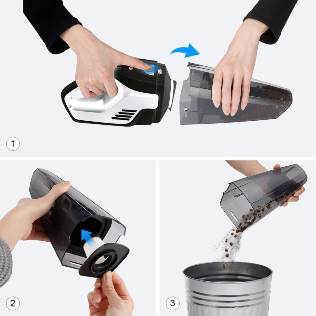 Aspirapolvere portatile ricaricabile senza fili, funzione wet dry solidi liquidi, batteria litio 2200mAh 100W - SOGO