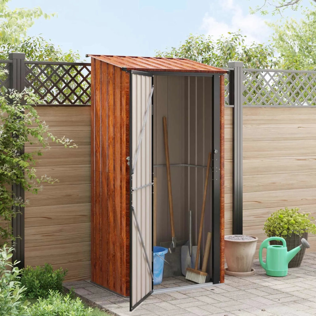 Casette da giardino Marrone 103 x 74 x 200 cm Metallo 42011294