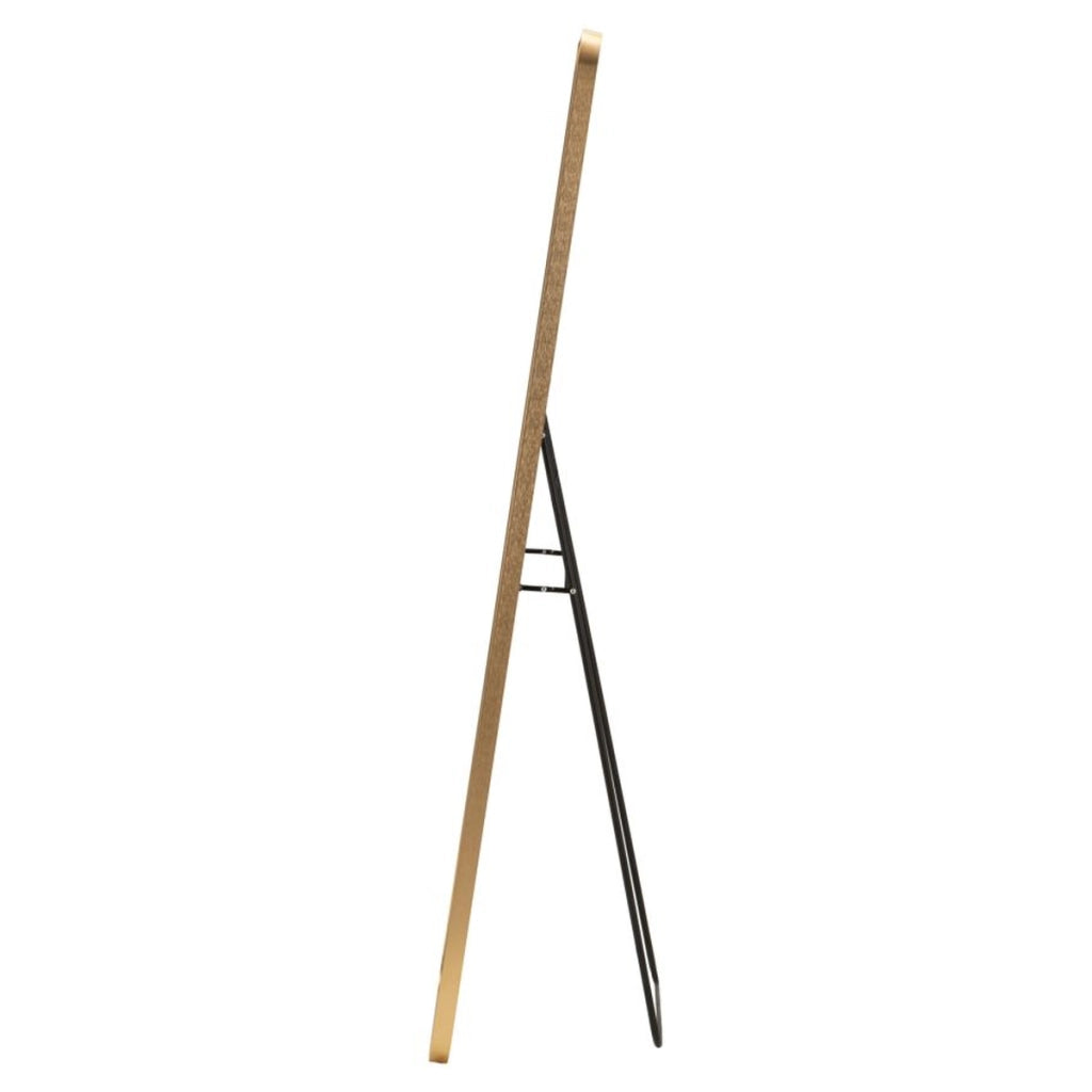 Specchio da terra LED Simple rettangolare con cornice oro 57x166 cm