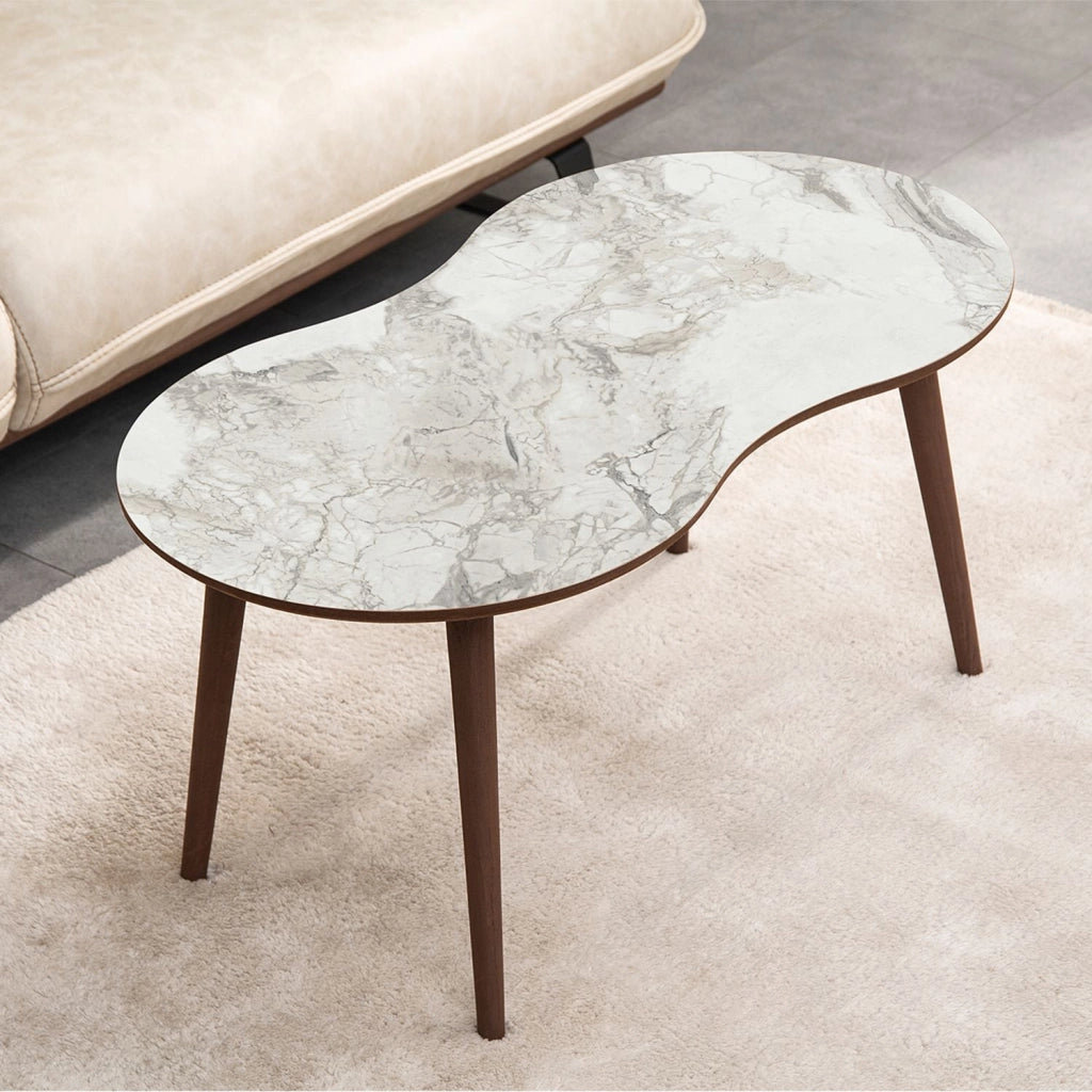 Tavolino in legno "Moon" 99 x 54 x 45 cm - Bianco