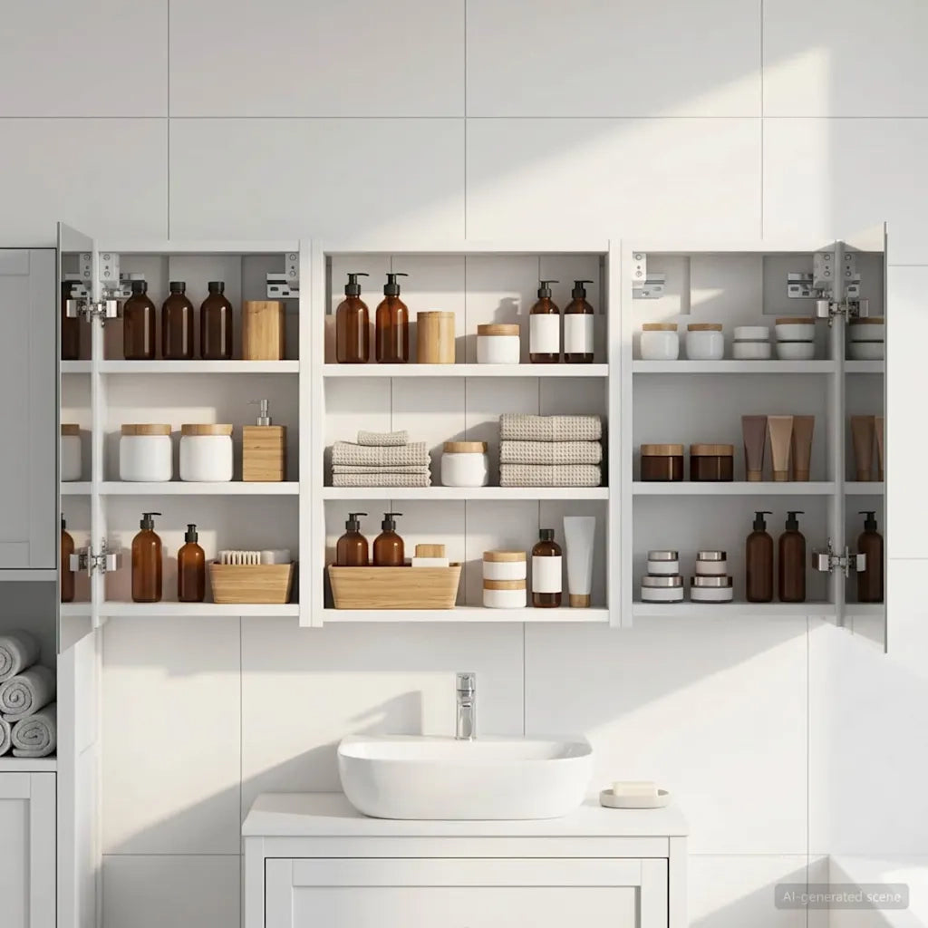 Set di Armadi da Bagno con lo scaffale 3 pcs 100 x 10,5 x 50 cm 3403680