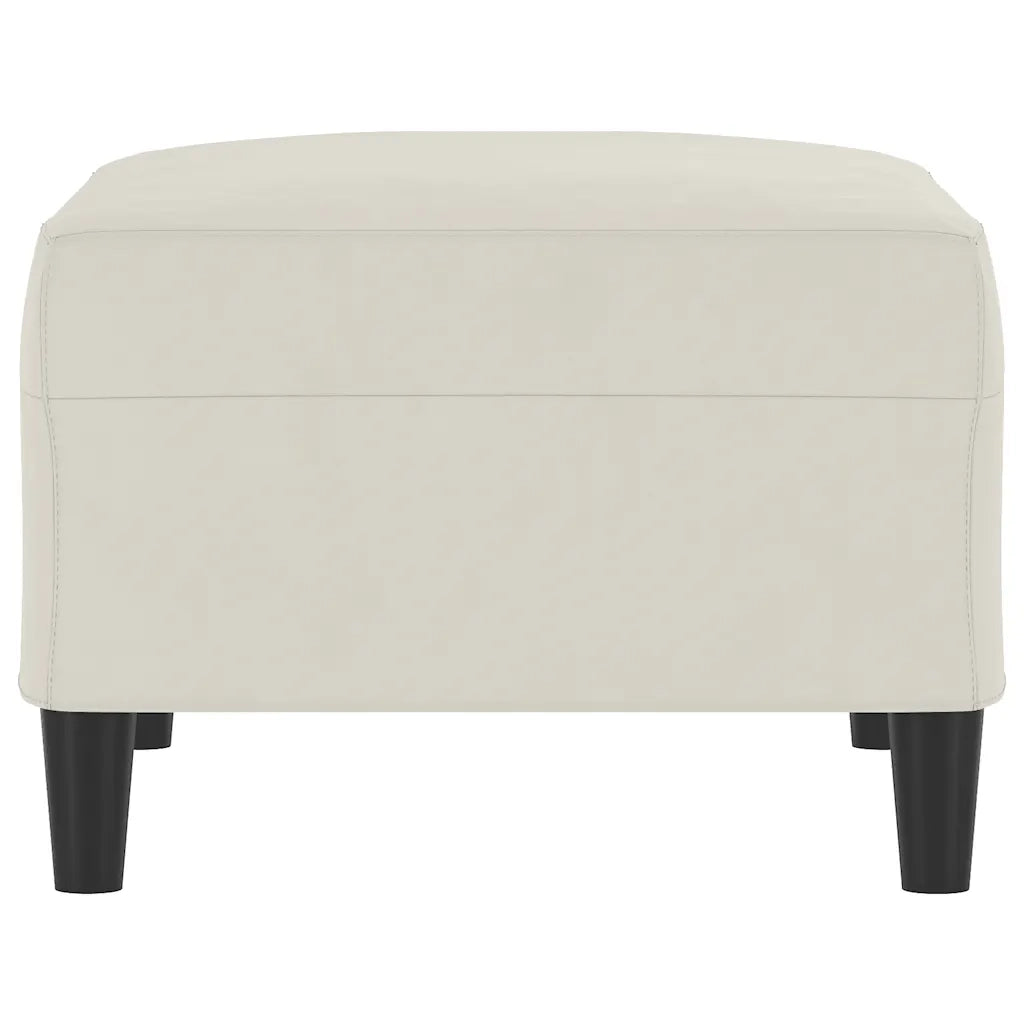 Poggiapiedi Crema 70x55x41 cm in Velluto 349325