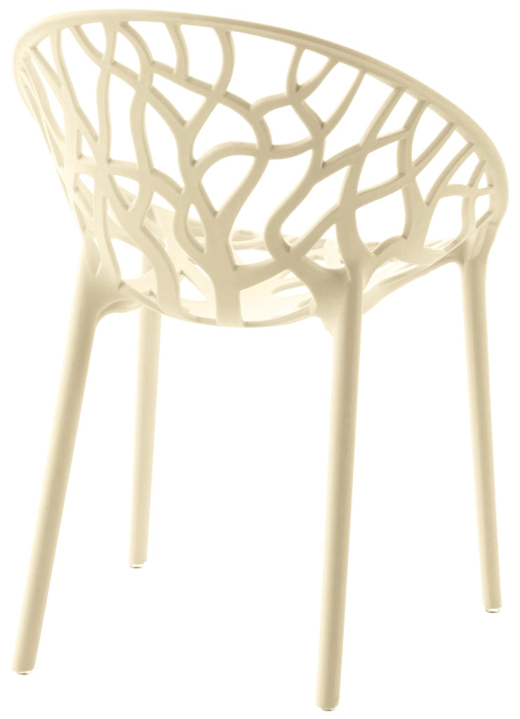 Set 4 sedie da giardino HOPE crema